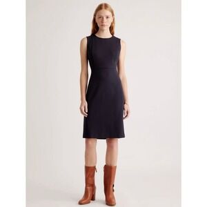 QUINCE Navy Ultra-Stretch Ponte Sleeveless Dress NWT Size XS